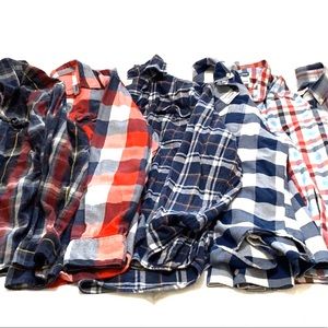 Men’s plaid button up lot